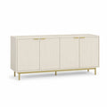 Credenza rettangolare in legno MDF con base in metallo dorato 180x45x75 cm