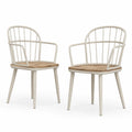 Set di Sedie Metallo e Legno Naturale/Bianco