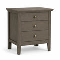 Comodino con 3 cassetti in legno marrone 60x45x70 cm