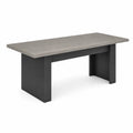 Tavolo da pranzo in legno e metallo nero 200x100x75 cm