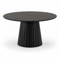 Tavolo da Pranzo Rotondo in Legno Nero Ø120 cm