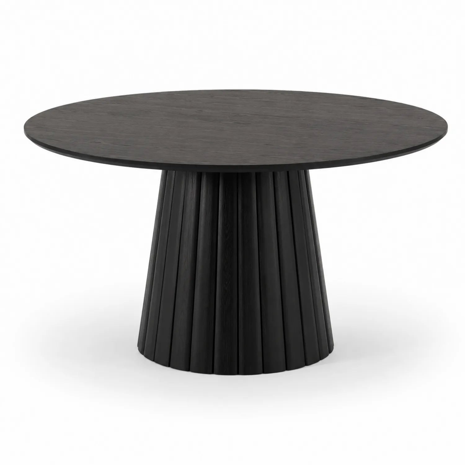 Tavolo da Pranzo Rotondo in Legno Nero Ø120 cm