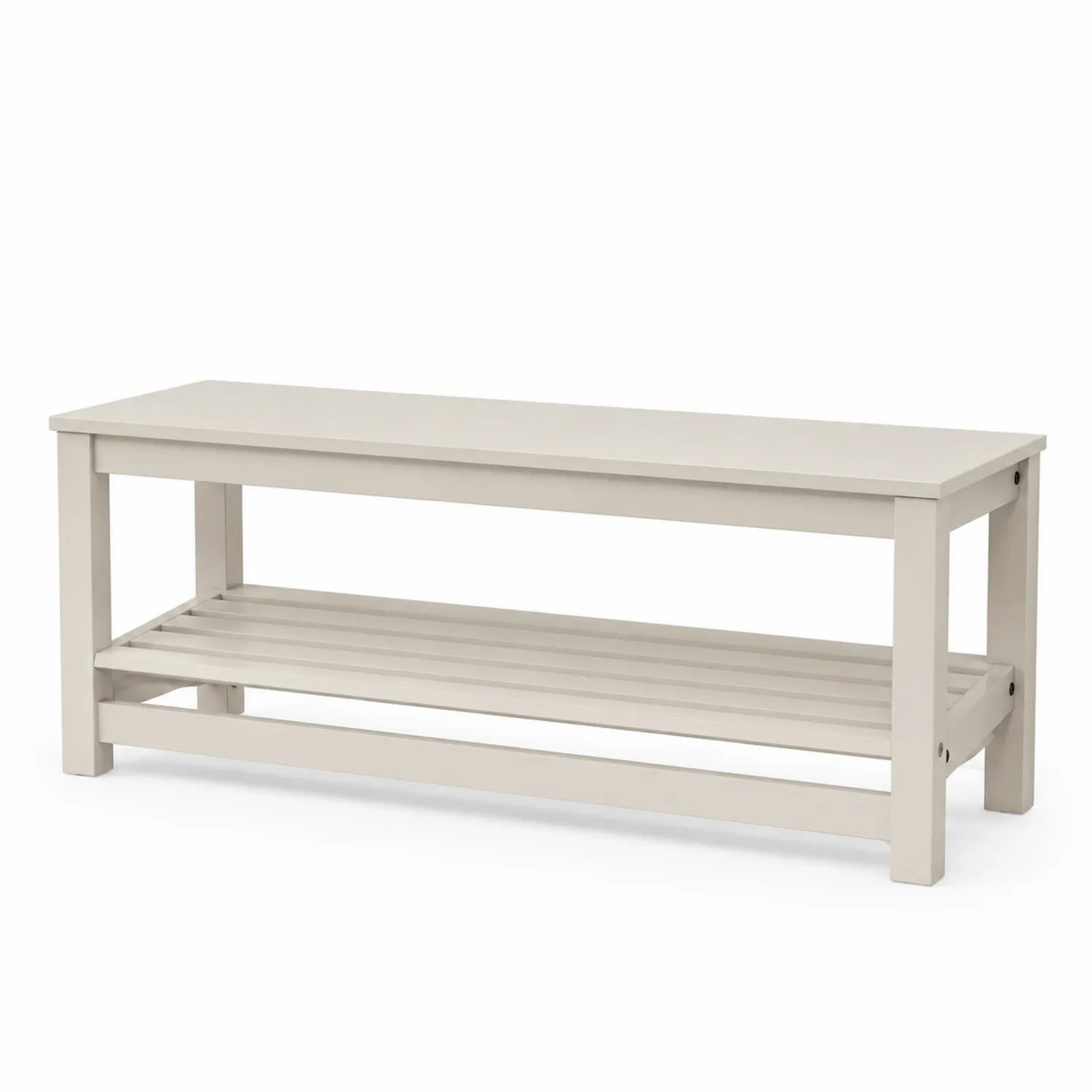 Panca in Legno Bianco 120x40x45 cm