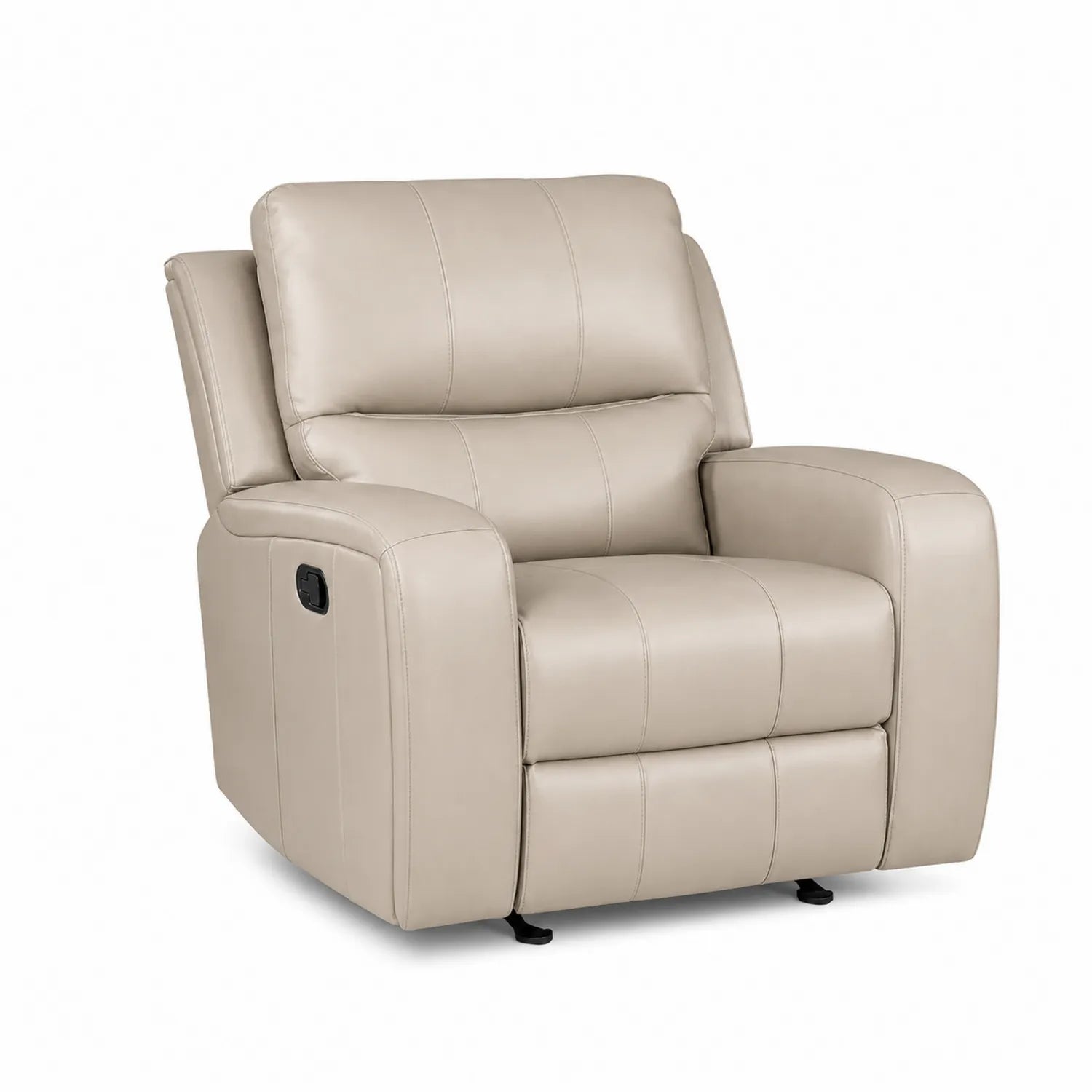 Poltrona reclinabile in pelle sintetica Beige 102x98x95 cm