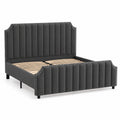 Letto matrimoniale in velluto con borchie decorative 160x200 cm