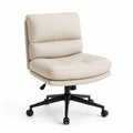 Sedia da ufficio in pelle sintetica beige