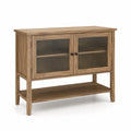 Credenza in Legno e Vetro Temperato con Mensola