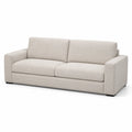 Divano in tessuto beige 200x90x75 cm