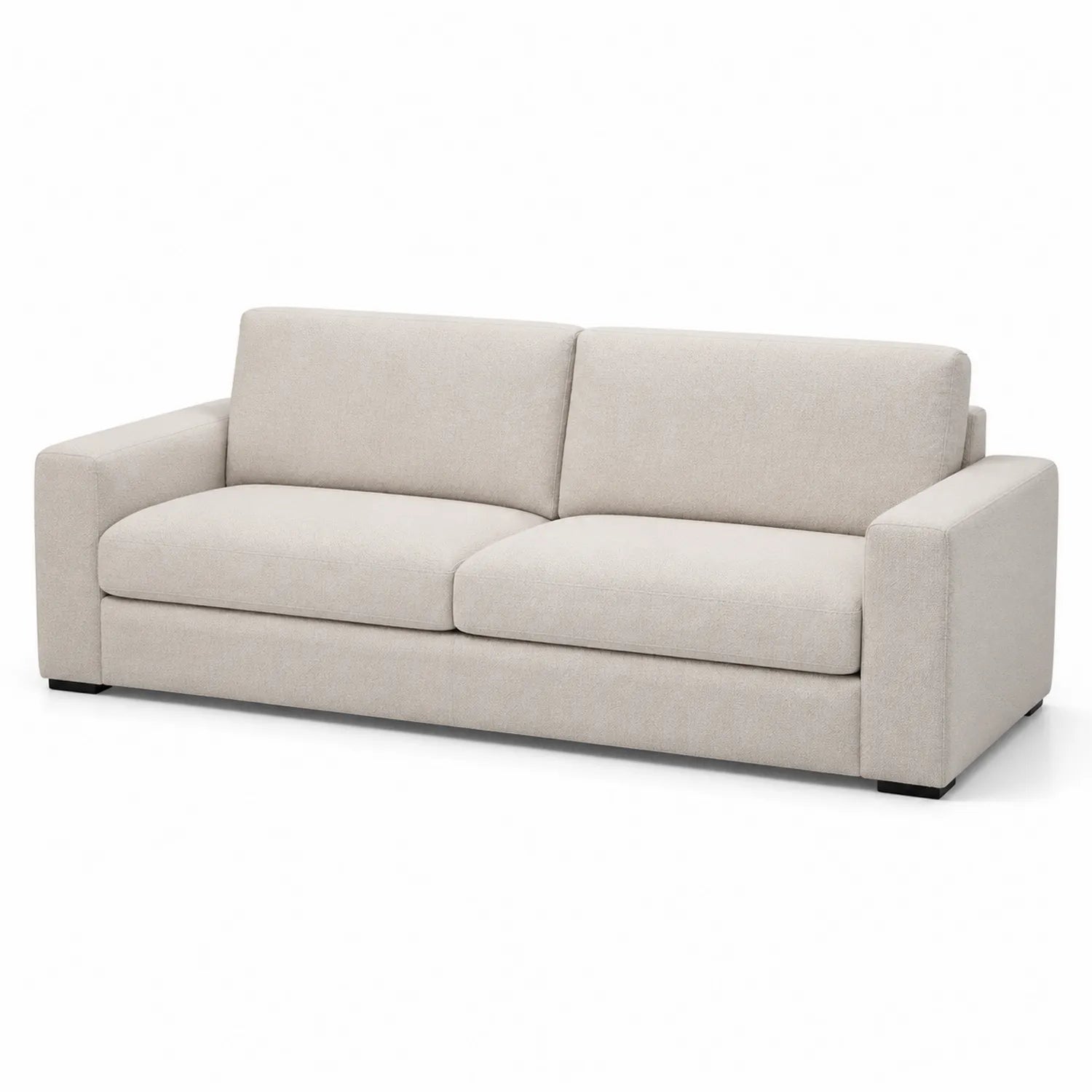 Divano in tessuto beige 200x90x75 cm
